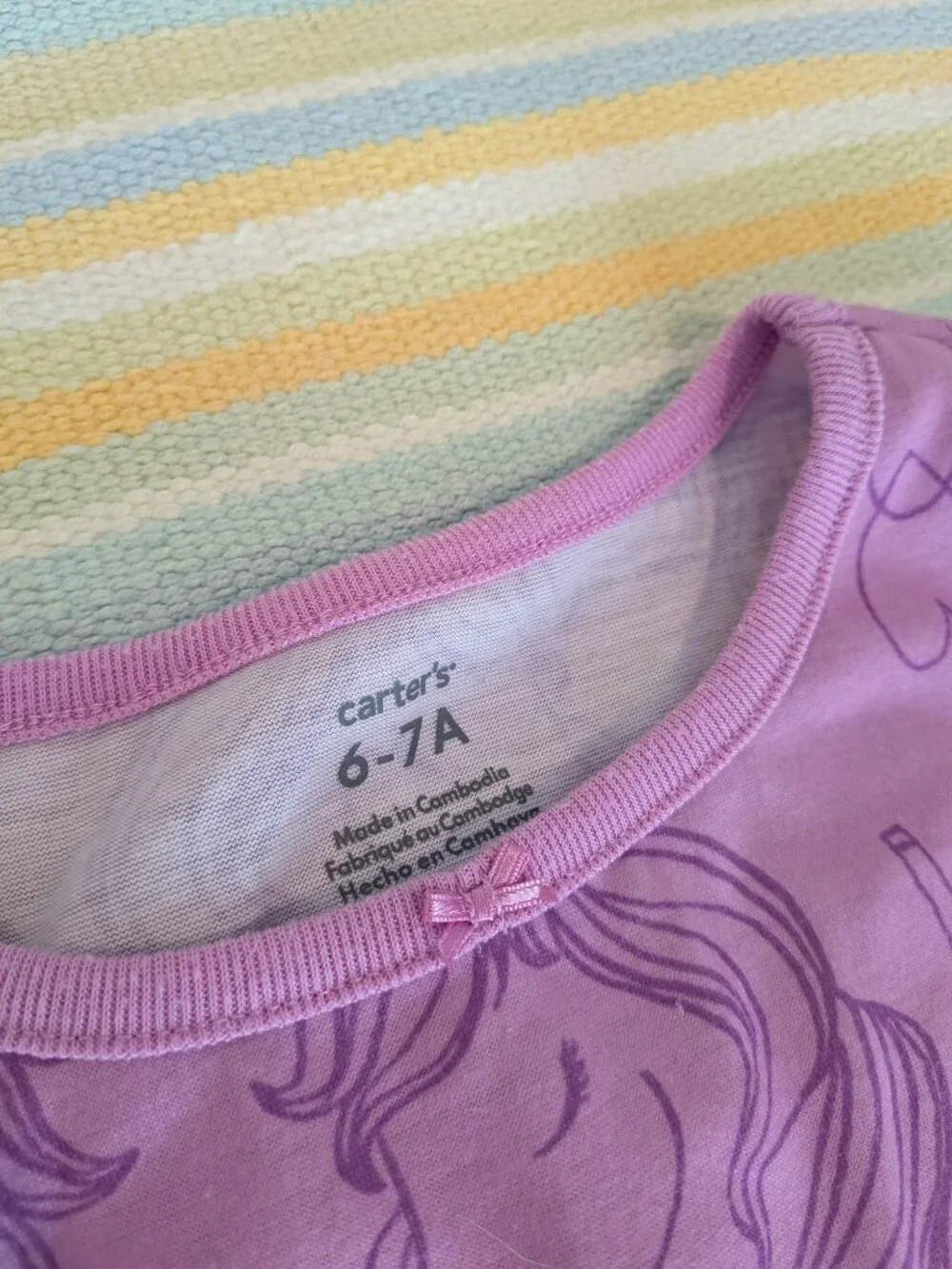 ⭐  Two Carter's purple nightgowns size 6-7